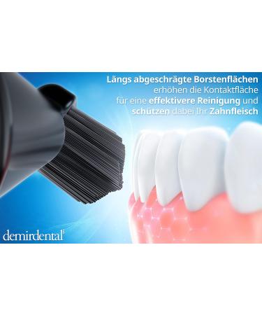 8er Demirdental Activated Carbon Attachments for Philips Sonicare - HX9058B Black Replacement Brush Heads (8 Pack) - Intensive & Natural Cleaning - Buy Online on GoSupps.com