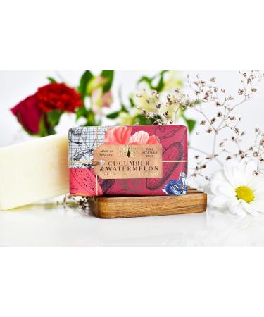 The English Soap Company Cucumber & Watermelon Anniversary Collection Wrapped Soap Bar 190g - Buy Online on GoSupps.com