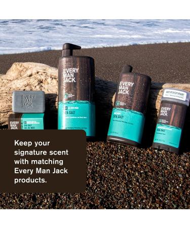 Every Man Jack Sea Minerals + Citron Men's Antiperspirant Deodorant - Long Lasting, Plant-Based Formula - 2.6 oz, 2 Pack - Buy Online on GoSupps.com