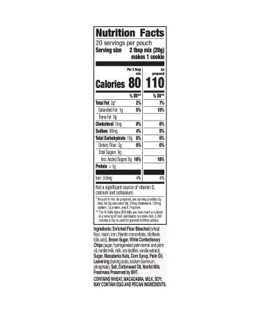 Betty Crocker White Chip Macadamia Nut Cookie Mix - 14.0 oz Pouch - Buy Online on GoSupps.com