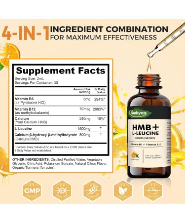 Q'ankyaq HMB and L-Leucine Liquid Drops and Gummies - Buy Online on GoSupps.com