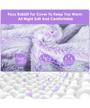 BOLEi 2L Hot Water Bottle with Luxury Faux Fur Cover - Leakproof Neck & Shoulder Pain Relief - Purple - Buy Online on GoSupps.com