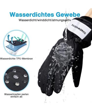 Durio Waterproof Touchscreen Ski & Cycling Gloves for Men & Women - Winter White M - Buy Online on GoSupps.com