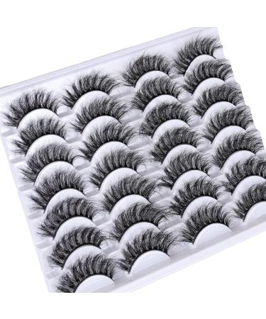 8D Fluffy False Eyelashes - Wispy Faux Mink Cat Eye Lashes | Lightweight 14 Pairs Pack for Stunning Look - Buy Online on GoSupps.com