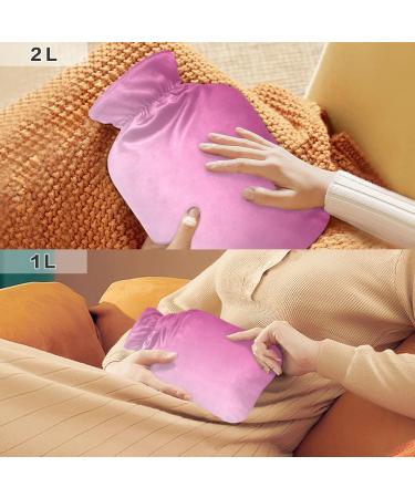 Purple Gradient Hot Water Bottle with Cover - 2L Pain Relief Heat Bottle for Muscle Injuries | International Shipping - Buy Online on GoSupps.com