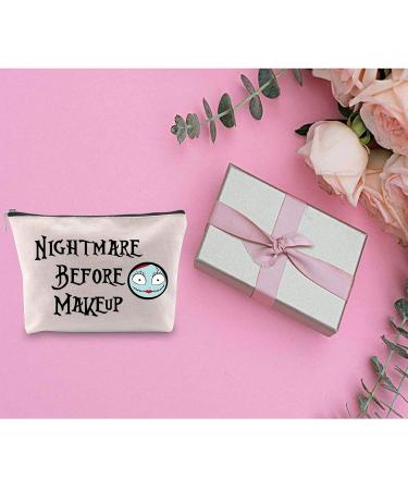 Nightmare Before Makeup Cosmetic Bag with Zipper - Stylish & Functional International Shipping - Buy Online on GoSupps.com