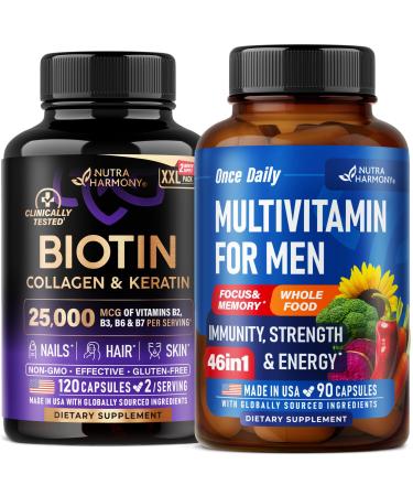 NUTRAHARMONY Biotin Collagen Keratin & Multivitamins for Men Capsules