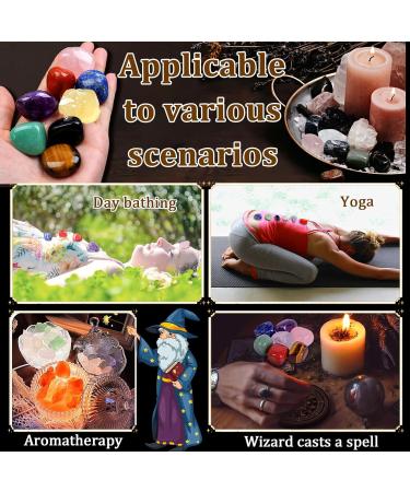 Buy Nkihrkk 21pcs Crystal Healing Stones Set - Natural Chakra Gemstones & Minerals with Fabric Bag for Meditation & Energy Healing - Buy Online on GoSupps.com