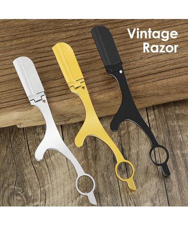 Buy Aerodynamic Silver Straight Razor for Men - Non-Slip Galvanic Metal - Perfect for Barbers & Home Grooming - Buy Online on GoSupps.com