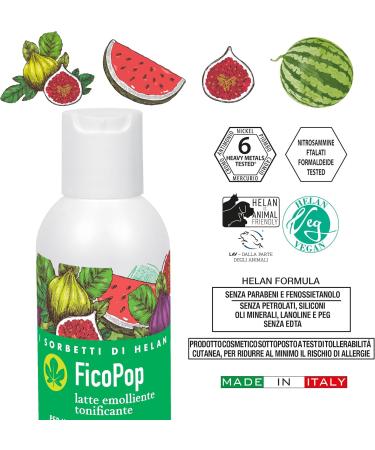  Helan Helan I Sorbetti FicoPop Perfumed Fluid Body Cream with Antioxidant Vitamins C and E Watermelon and Fig Natural Moisturizing Body Cream for Dry Skin with Sweet Almond Oil and Rice Microspheres 150 - Buy Online on GoSupps.com