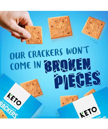 Keto Crackers (Sea Salt) - Low Carb, Zero Sugar, Gluten Free (3 Packs) | Almond Flour Snacks for Adults & Kids - Paleo Friendly - Buy Online on GoSupps.com
