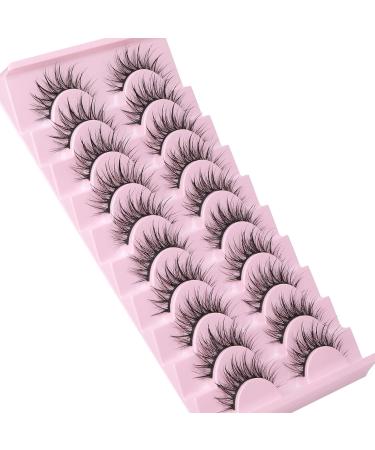 Wiwoseo 16MM False Eyelashes - Spiky Vegan Faux Mink Wet Lashes for Natural Volume & Cosplay (10 Pairs) - Buy Online on GoSupps.com