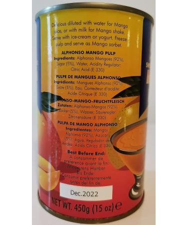 Natco Alphonso Mango Pulp (Sweet) 450g - Pure and Delicious Mango Goodness - Buy Online on GoSupps.com