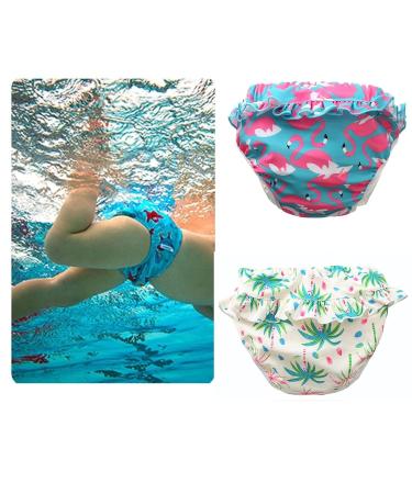 Adorable Reusable Baby Swimming Diaper - Blue Flamingo for Toddlers 0-4 Years (S 15-22lb) - Buy Online on GoSupps.com