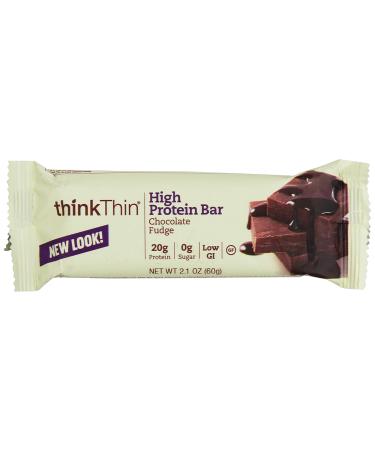 ThinkThin Protein Bars Chocolate Fudge, 2.1 Oz, 10 Count