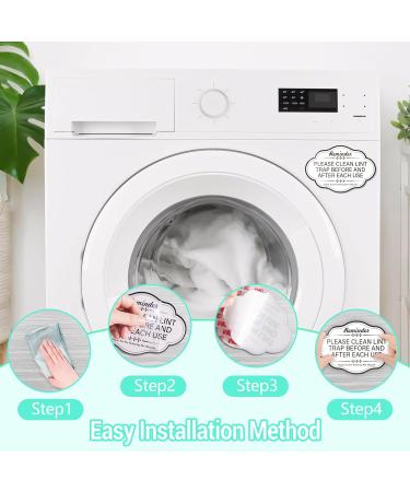Clean Lint Trap Reminder Sign | Self-Adhesive Waterproof Dryer Sticker | Essential Bathroom Sign for Hosts & Guests - Buy Online on GoSupps.com