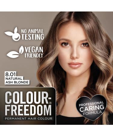 Colour Freedom Natural Ash Blonde Permanent Hair Colour. Formulated with PurePlex to Protect Restore and Nourish. 100% Grey Coverage. 8.01 Natural Blonde. By Knight & Wilson - Buy Online on GoSupps.com