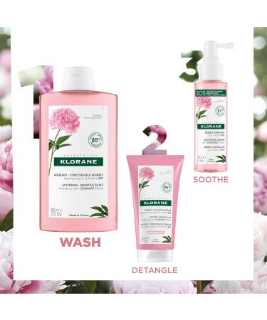 Klorane - Shampoo With Organic Peony - Soothing - Sensitive Scalp - 400ml - Buy Online on GoSupps.com