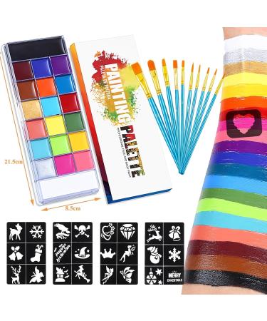 20 Colors Halloween Face Painting Makeup Set - Body Paint for Carnival Theater Baby Bump & Easter Eggs - Buy Online on GoSupps.com