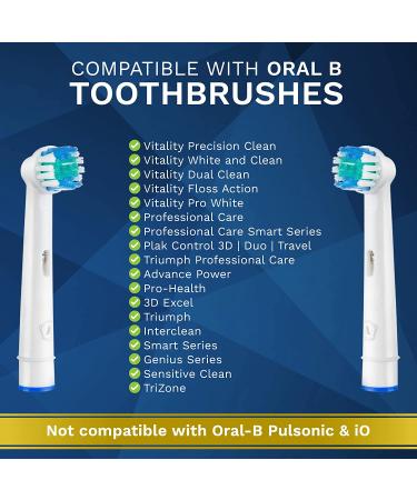 Aster Replacement Toothbrush Heads - 16 Pack | Compatible with Oral-B Braun Electric Brushes | Precision Clean Refill for 7000/Pro 1000/9600/5000/3000/8000 | 16 Count - Buy Online on GoSupps.com