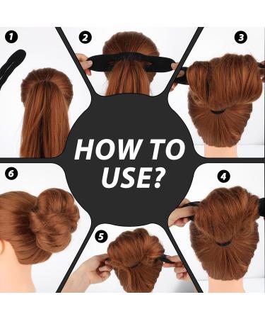 15Pcs Hair Bun Maker Hair Donut Bun Maker Set Easy Magic Snap Roll Sponge Bun Donut Hair Tool Reusable Bun Twister with Hair Ties for Women Updo s Ballet Buns French Twist Waves - Buy Online on GoSupps.com