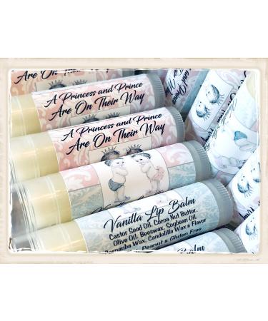 10 BOY GIRL TWINS Lip Balm Baby Shower Party Favors Twin