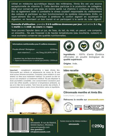 Organic Amla Powder 250G | Premium Quality | Strong Hair Anti-Hair Loss Beautiful Skin Vitamin C - Buy Online on GoSupps.com