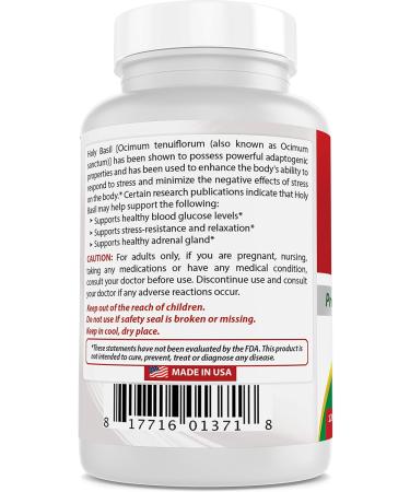 Best Naturals Holy Basil Extract 500mg - 120 Vegetarian Capsules - Buy Online on GoSupps.com