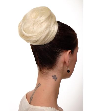 WIG ME UP - Hairpiece bun hair knot bun 60s vintage look platinum blonde large NHA-004C-613 platinum blonde (613)