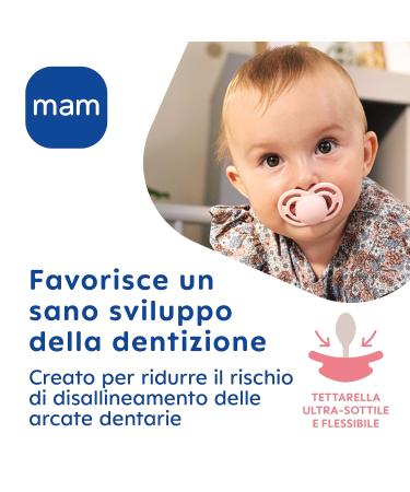 MAM Perfect Night Silicone Pacifier with Holder Skinsoft 6+ Months Light Blue | International Shipping Available - Buy Online on GoSupps.com