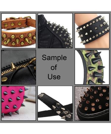 100 Sets 9MM Gun Metal Spikes and Studs - Screw Back Rapid Rivets for Clothing, Shoes, Leather Craft - Punk Studs and Spikes Accessories - Buy Online on GoSupps.com