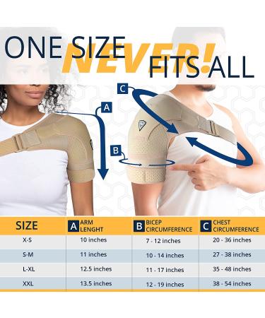 Shoulder Brace for Torn Rotator Cuff - Pain Relief & Support | Compression Sleeve for Stability & Recovery - Small/Medium - Men & Women - Buy Online on GoSupps.com
