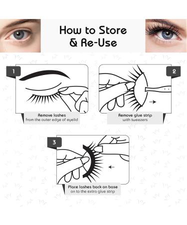 Shop Reusable Fake Eyelashes - Lightweight Self-Adhesive False Lashes | No Glue Needed - 3 Sets - Buy Online on GoSupps.com