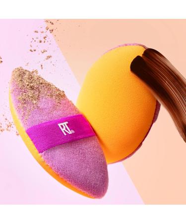 Real Techniques 4 Pack Miracle 2-In-1 Powder Puffs Dual-Sided Makeup Blending Puff Reversible Elastic Band Precision Makeup Sponge and Powder Puff For Liquid Cream and Powder Products 4/Miracle 2-In-1 Powder Puff - Buy Online on GoSupps.com