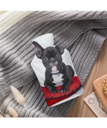Buy Bulldog Hot Water Bottle with Plush Cover - Bed Warmer for Adults & Kids (26.5x15.3cm) - International Shipping - Buy Online on GoSupps.com