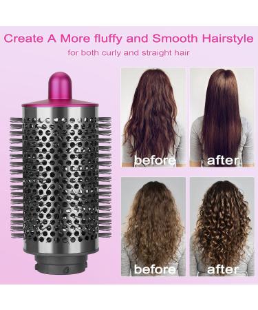 Large Round Volumizing Brush for Dyson Airwrap - Bigger Oval Brush & Hair Cleaner Tool - Fluff & Volume Styling in Rose - Buy Online on GoSupps.com