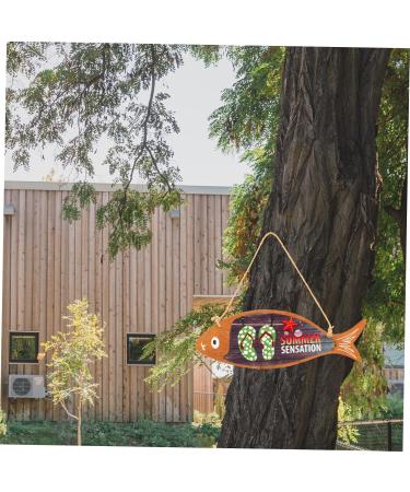 GRIRIW Wooden Coat Hangers Ocean Fish Door Hanging Seaside Hawaii Beach Wooden Fish Wood Coat Hangers 35X12 Assorted Color 2 - Buy Online on GoSupps.com