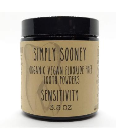 Glass JAR Organic Vegan Fluoride Free Remineralizing Tooth Powder Sensitivity Formula Cinnamon and Clove Flavor Value Size 6 Month Supply