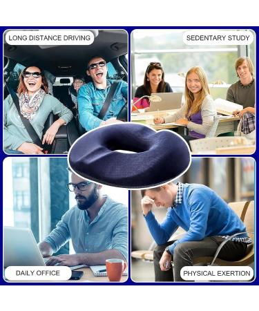 Coccyx Pillow for Tailbone Pain Bed Sore Cushions for Butt Premium Memory Foam Washable Donut Cushion for Tailbone Pain Back Pain Relief Gray Grey - Buy Online on GoSupps.com