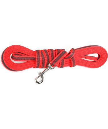 IDC Color & Gray Rubberized Leash - 14mm x 5m with Loop - Durable Red-Grey Pet Leash for All Breeds | International Shipping Available - Buy Online on GoSupps.com