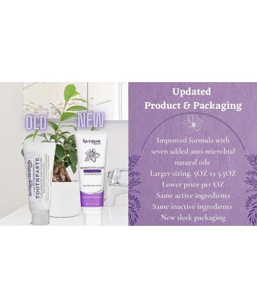 Sprinjene Sensitive Teeth & Gum Toothpaste with Fluoride - Natural, Non-Toxic, SLS Free for Fresh Breath & Dry Mouth - Preservative Free with Black Seed Oil & Zinc - 1 Pack (Original) - Buy Online on GoSupps.com