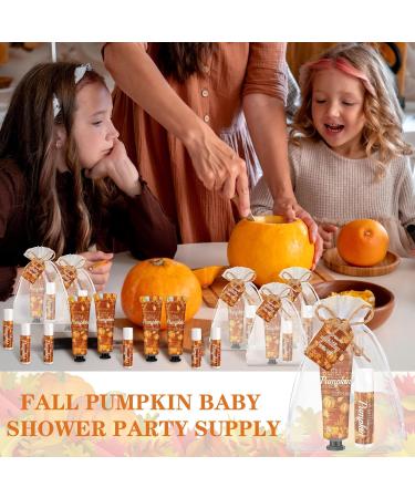 24 Sets Pumpkin Hand Cream & Lip Balm Gift - Fall Bridal Baby Shower Travel Size Party Supplies with Organza Bag & Tag - Buy Online on GoSupps.com