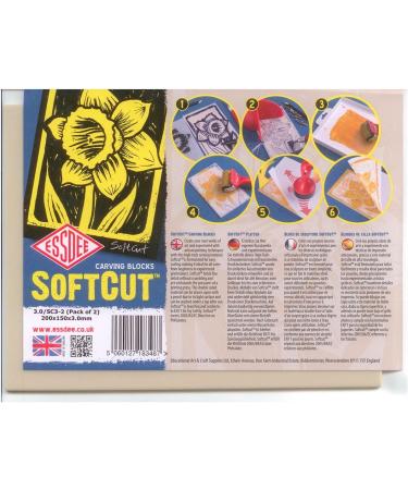 ESSDEE SoftCut Printmaking and Carving Blocks 200x150x3mm - Pack of 2 | 24x16x0.6cm - Buy Online on GoSupps.com
