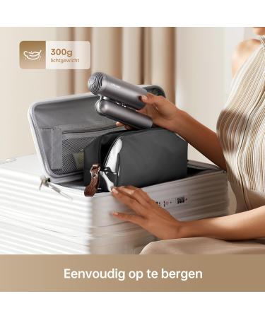 DREAME Pocket Neo highspeed hair dryer 3 foldable shapes 300 grams lightweight 110000 rpm motor 300 million negative ionscm constant temperature of 57 C drying in 40 seconds Gold Pocket Neo Gold - Buy Online on GoSupps.com