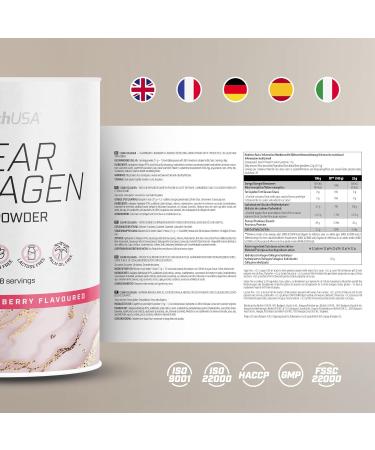 BioTechUSA Clear Collagen A Refreshing Flavored Powder Drink Containing Hydrolyzed Collagen & Sweeteners 308 g Strawberry - Buy Online on GoSupps.com