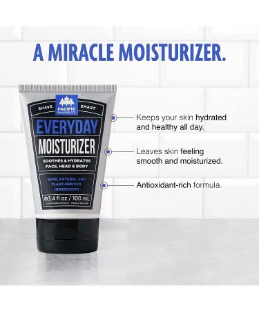 Pacific Shaving Co. Everyday Moisturizer - Hydrating Post-Shave Cream for Men & Women (3.4 Oz) - Buy Online on GoSupps.com