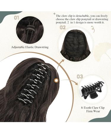 Sofeiyan Clip-in Ponytail Extension - Curly Heat-Resistant Hairpiece for Women - Brown to Ash Brown - Buy Online on GoSupps.com