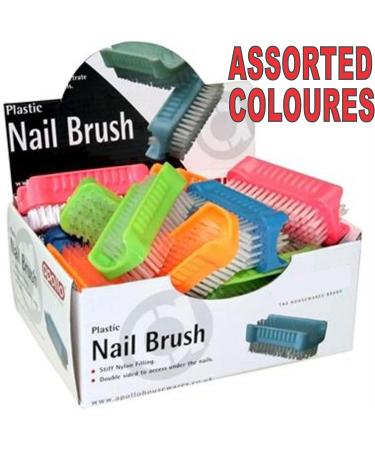 Eco-Friendly Nail Brush with Plastic Handle for Manicure and Cleaning - Soft Bristles for Hands, Toes, Home, Garden and Salon Use - Assorted Colors (1 Pcs) - Buy Online on GoSupps.com