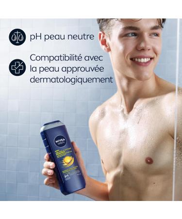 NIVEA MEN R veil Express Power Shower Gel (1 x 250 ml) Invigorating Cleansing Care Enriched with Citrus Infusion 3 in 1 S - Buy Online on GoSupps.com