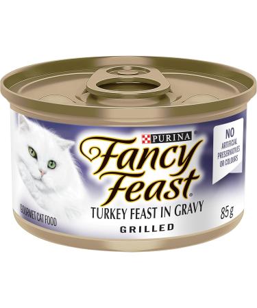 Fancy Feast Grilled Wet Cat Food Turkey Feast in Gravy - 85 g Can (24 Pack) & Fancy Feast Chunks Wet Cat Food Beef Flavour in Gravy - 85 g Can (24 Pack) Cat Food + PET_FOOD 00065000155457 - Buy Online on GoSupps.com